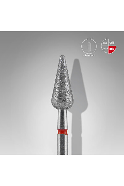 STALEKS Pro Elmas Sivri Armut Freze Kırmızı FA100R050/12