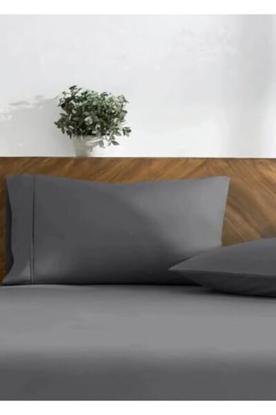 Yıldızan Edl Shop 100% Cotton 2-Piece Pillowcase 50X70 cm Anthracite Gray Edl...