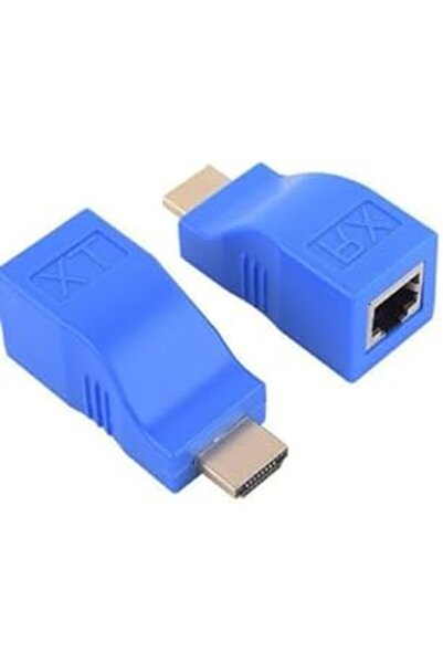 Yıldızan edl shop 4971 Hdmi Rj45 Cat5 6 Extender Uzatıcı Uzatma Aparatı Adapt...