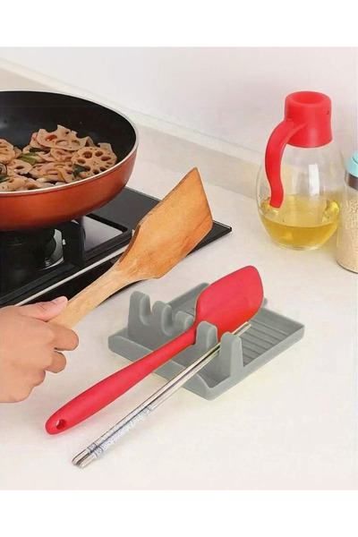 Generic Heat-Resistant Silicone Spoon Rest & Kitchen Utensil Holder with Drip...