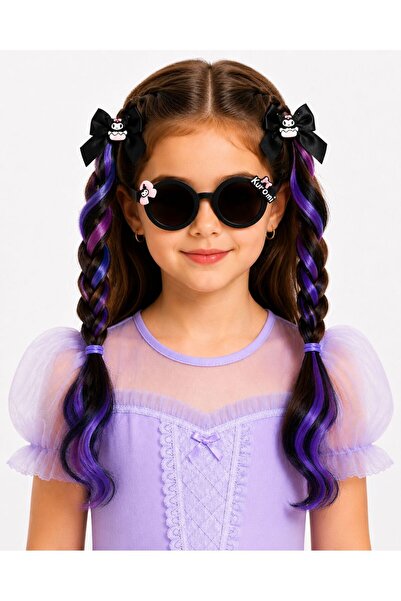 EMKSHOP Kuromi Purple Dreams Glasses and Hairpin Set
