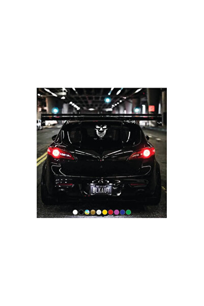 Amo-Stickers Стикер за кола с дизайн на череп, 45 см, тъмно сив