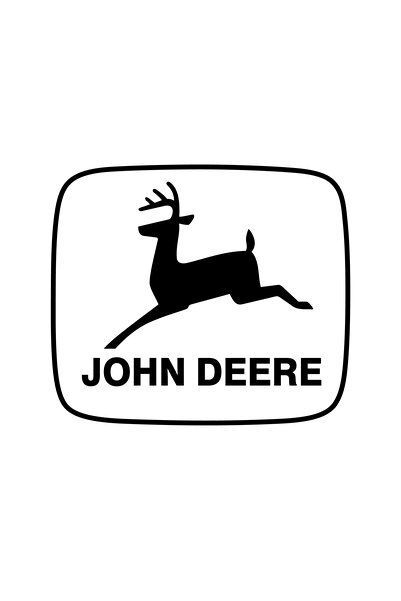 Amo-Stickers JOHN DEERE 25cm Negru