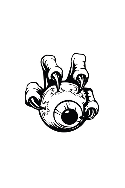 Amo-Stickers Стикер за кола  "Нокти-очи " 30см Черен