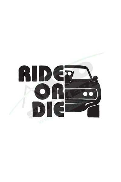 Amo-Stickers Стикер Райд ор дай 25см Бял