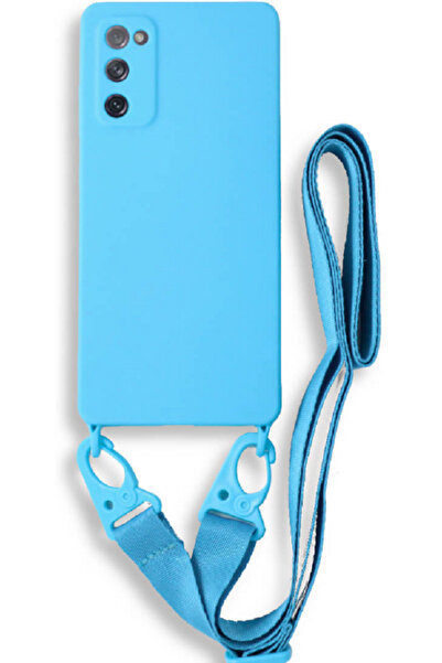 Bodycell Θήκη Σιλικόνης με Λουράκι Λαιμού - Samsung Galaxy S20 FE - Light Blue