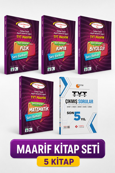 Karekök Yayınları 2028 Maarif Model,Matematik,Fizik,Kimya,Biyoloji (TYT son 5...