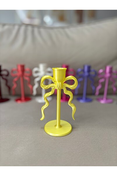 Mus3D Modern Dekoratif Fiyonk Şamdan - 3D Baskı PLA+ Modern Mumluk | 14 cm | ...