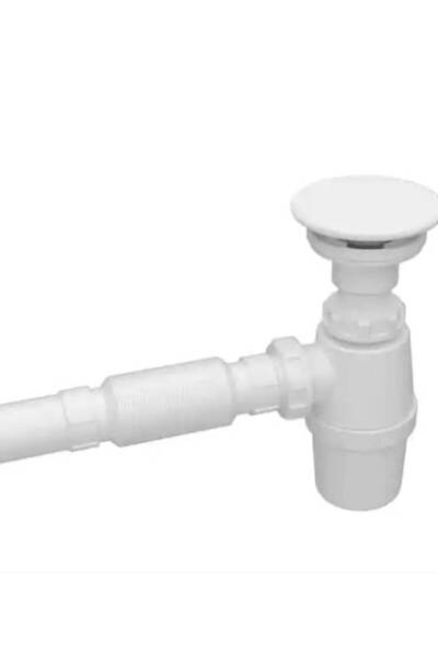 Serel - Seramik Tapa ve Lavabo Sifonu Mat Beyaz - TP08STL010H