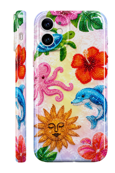 WANNA PROTECT iPhone 11 Sea Summer Protect Slim Parlak Tam Kaplayan Baskı Kam...