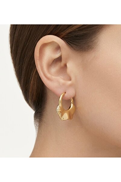Dalgalı Model Minimal Taşlı Halka XUPING Kadın Küpe