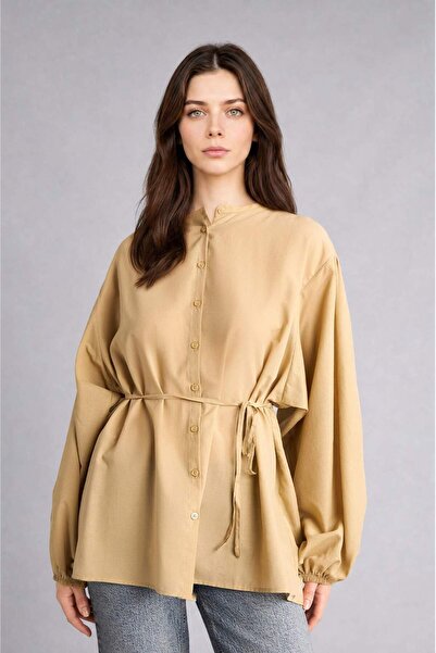 DeFacto Relax Fit Gofre Textured Long Balloon Sleeve Shirttunic H8843Ax26Au