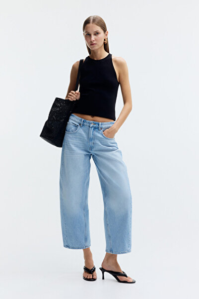 H&M Barrel Regular Waist Ankle Jeans