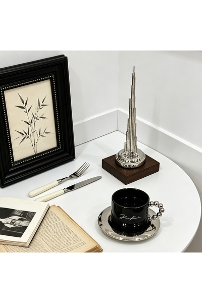 NUJET Dubai Burj Khalifa metal model ornaments landmark building crafts offic...