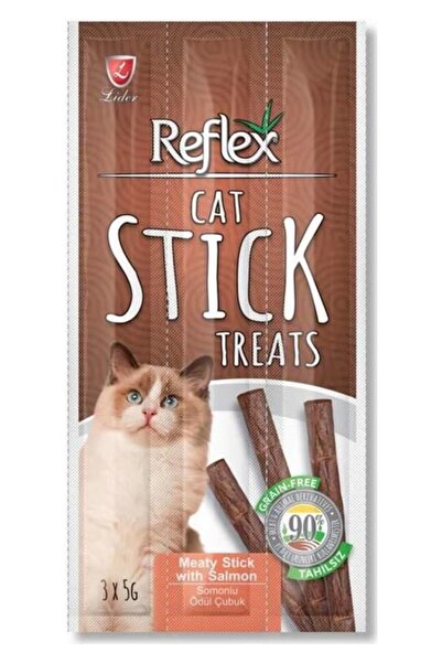 Reflex Cat Stick Somonlu Tahılsız Kedi Ödül Çubuğu (1 Adet - 5 gr 3'lü) - 12 ...