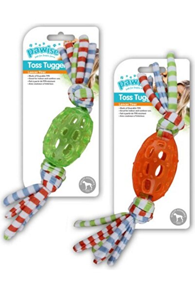 Pawise Toss Tugger Dog Rugby Ball Traction Toy 28cm