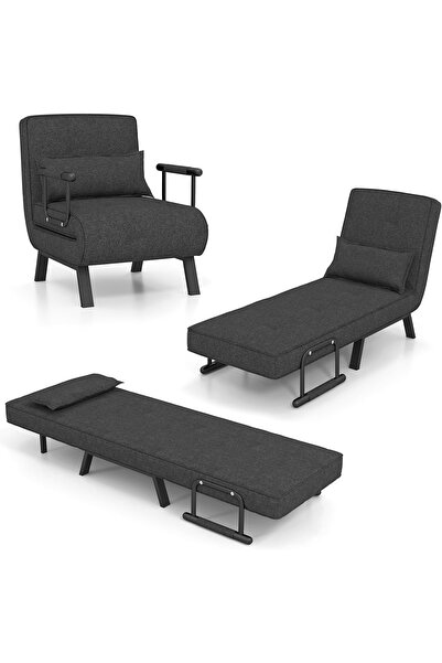 FLYPRO 4 in 1 Convertible Sofa Bed Sleeper Chair, Folding Sofa Arm Chair with...