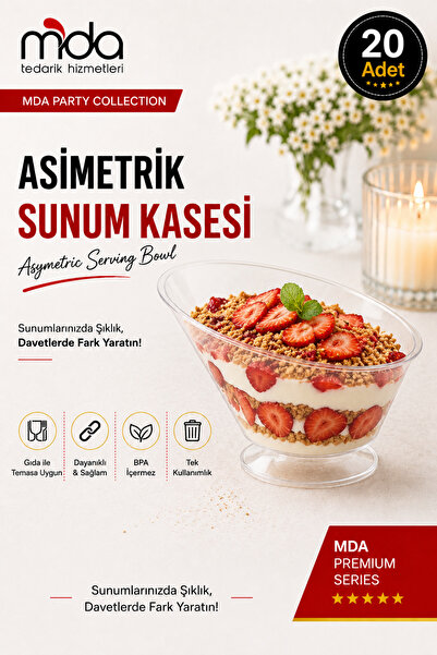SMARTPACK Asimetrik Sunum Kasesi 20 adet