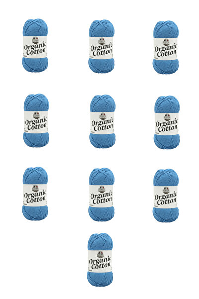 Etrofil 10 قطع من القطن العضوي (75430) بلون أزرق بحري، 100% قطن عضوي، خيط أمي...