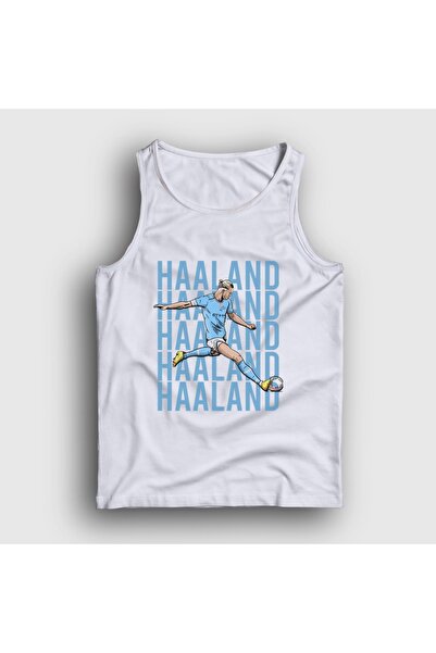 Presmono Unisex White Pop Art Erling Haaland Football Athlete 615629Tt