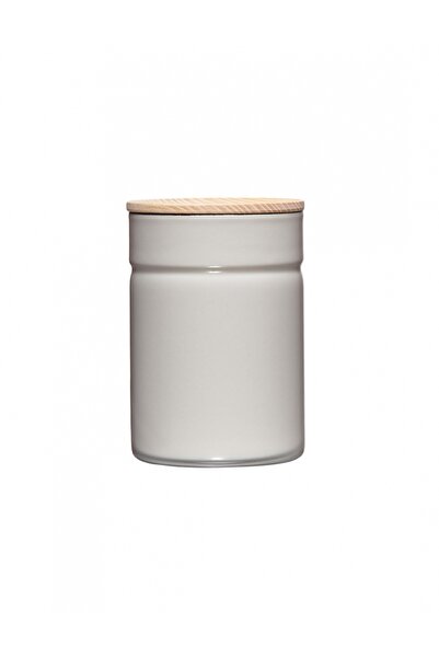 Riess Cutie alimentara Riess, 0.5l, capac din lemn, gri deschis, 12x8cm