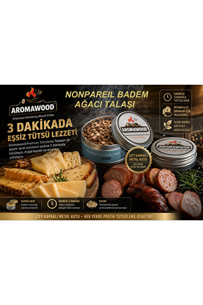 Aromawood Peynir ve Et Ürünleri Tütsüleme Fümeleme Nonpareil Badem Ağacı Talaşı