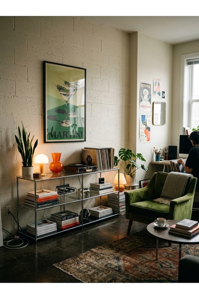 LunaRe Home Art&Design Modern Minimal Soyut Bohem Ahşap Çerçeveli Tablo Çerçe...
