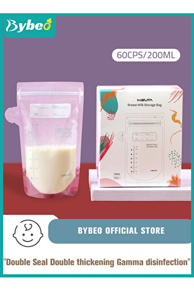 BYBEO 60PCS Breastmilk Storage Bags, Counting Pack, Presterilized, Hygienical...