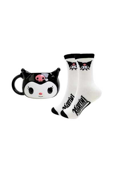 Blue Sky Studios Set cana 3D si Sosete Kuromi, 330 ml,