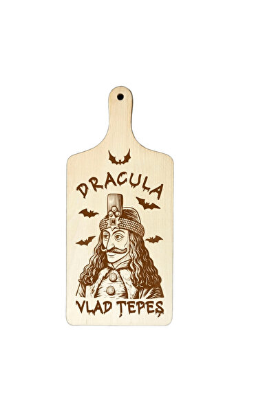 LimArt Plachetă decorativă din lemn , motiv suvenir Dracula - Vlad Țepeș, 31x...