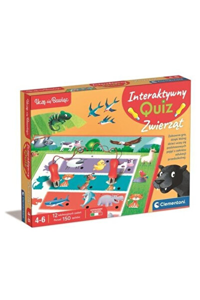 CLEMENTONI Joc educational/Quiz interactiv Quiz al animalelor, pentru 4+ ani,...