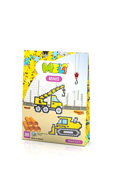 meli Set constructie creativa Minis Build, Meli, 500 piese, Plastic, Multicolor