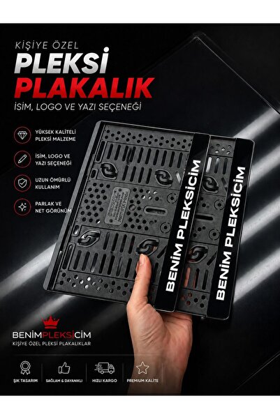 BENİM PLEKSİCİM Kişiye Özel Motor Parlak Pleksi Plakalık - İsim Yazılı Özel T...