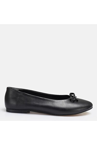 37Numara Large Size Ballerina Shoes Black Bow41-42-43-44