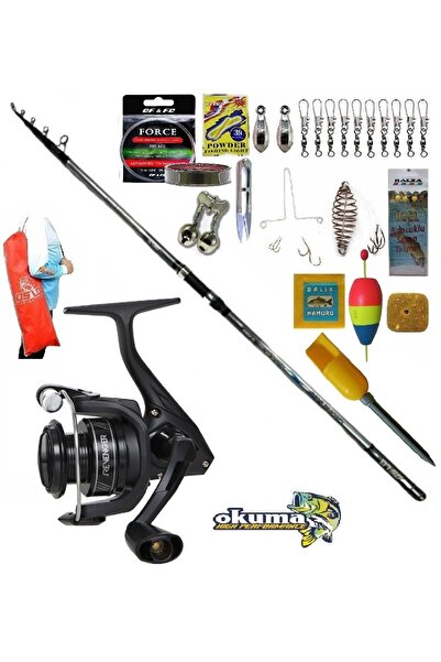 Okuma Revenger Rv-8000A 420cm 70-250gr Crome Profesyonel Sazan Kıyı Olta Takı...