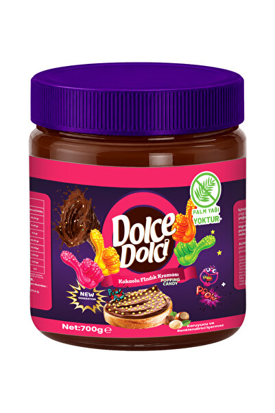 Dolce Dolci PATLAYAN ŞEKERLİ FINDIK KREMASI 700 GR