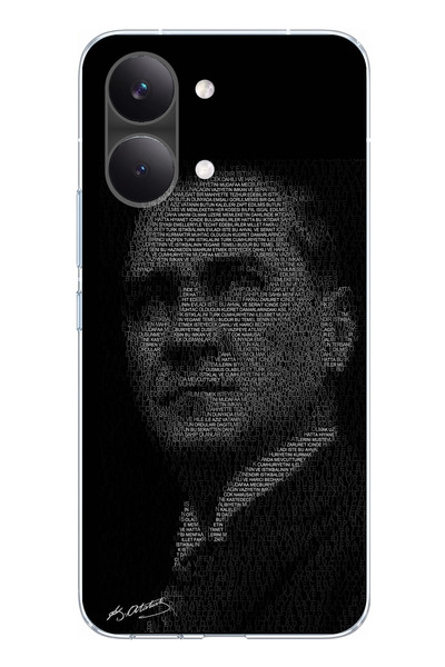 TechTree POCO X8 PRO MAX Uyumlu Gençliğe Hitabe Yazılı Atatürk Silüeti Baskıl...