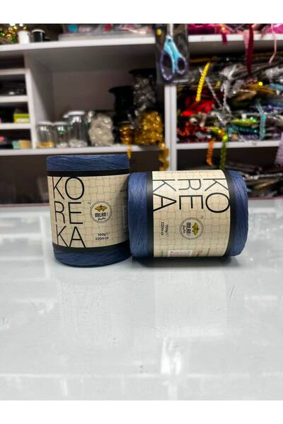 Milano Koreka Lacivert Rafya El Örgü İpliği 100 gr. 220 mt.