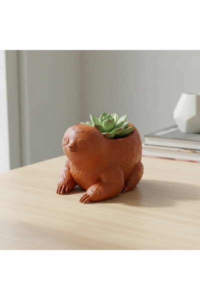 OEM Ghiveci Decorativ Animalut Lenes pentru Plante Mici Imprimat 3D - Orange ...