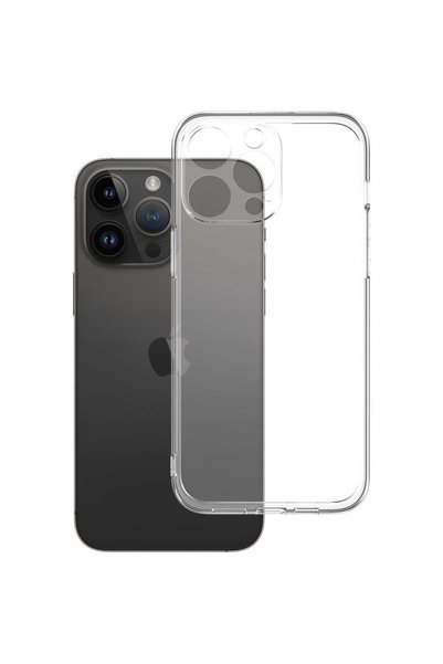 spacecase Θήκη iPhone 14 Pro Max Clear Case Διάφανη Σιλικόνης 1mm - Transparent