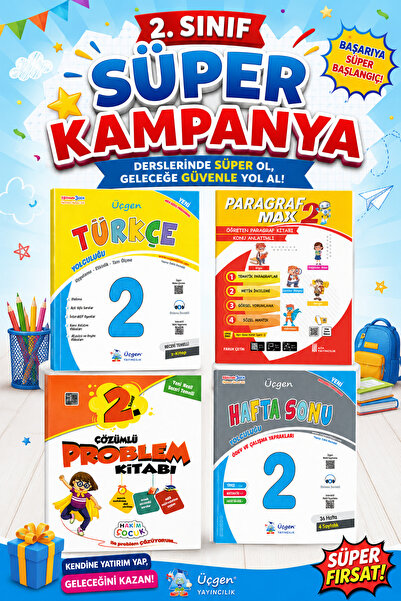 Üçgen Yayıncılık 2.Sınıf Süper Kampanyalı Set -4 Kitap