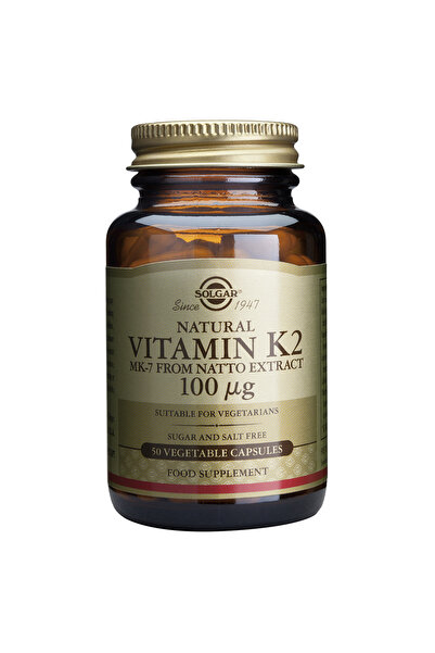 Solgar Βιταμίνη Κ2 100 mcg 50 Κάψουλες
