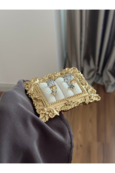 kems jewels Çiçek Detaylı Halka Model Küpe