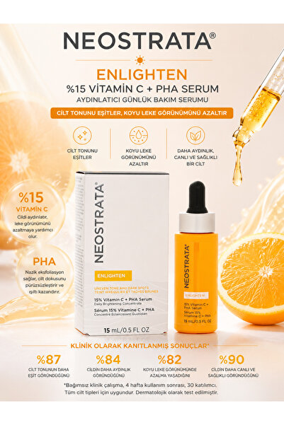 NeoStrata Enlighten Vitamin C + Pha Serum 15 ml - Anti-Blemish Skin Tone Equa...