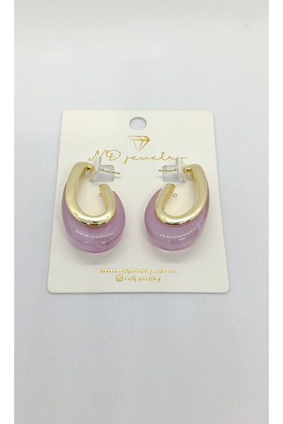 ndjewelry Liora Lavender Hoop Earrings