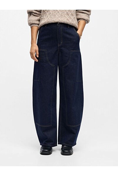 Object Barrel Fit Jeans Mid Waist