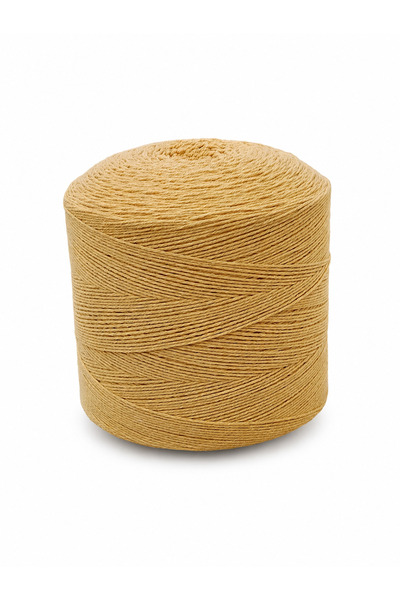 Bevella Macrame Cord 1 kg Pamuklu El Örgü İpi Runner İpi- Amigurumi koton ip punch ipi motif Hardal renk
