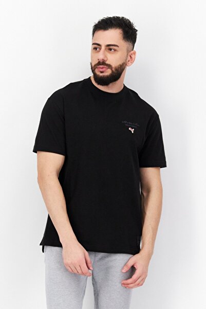 Puma x AC Milan Men Sportswear Fit Running T-Shirt, Black