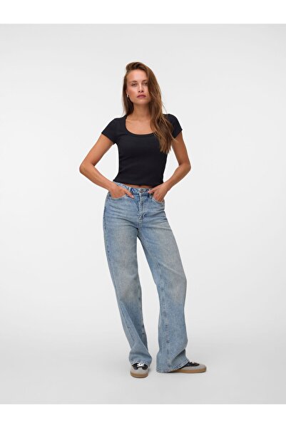 Vero Moda Weit geschnitten VMTESSA Hohe Taille Weiter Beinschnitt Jeans