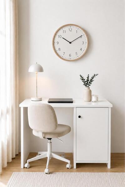 MOBİX HOME MK76 Çalışma Masası Kapaklı Beyaz